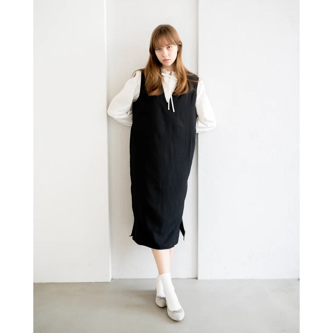 日本製【晴雨兼容】Emma Francis尖頭平底芭蕾舞晴雨鞋(	01a-E 153)(Grey enamel)（グレー エナメル）