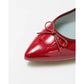 日本製【晴雨兼容】Emma Francis尖頭平底芭蕾舞晴雨鞋(01a-E 135)(Dark red enamel)（ダークレッド エナメル）