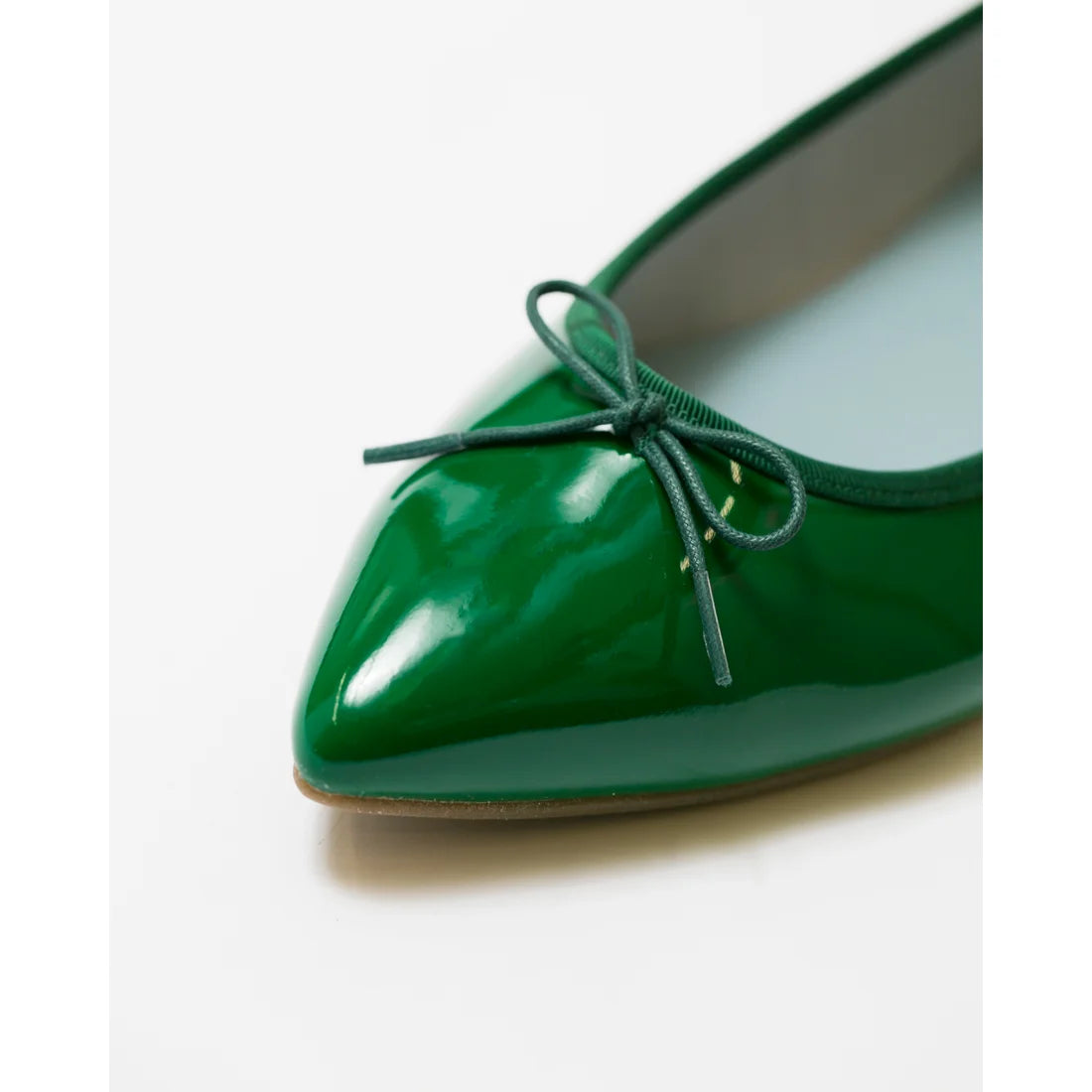 日本製【晴雨兼容】Emma Francis尖頭平底芭蕾舞晴雨鞋(01a-E 111)(Green enamel)（グリーン エナメル）