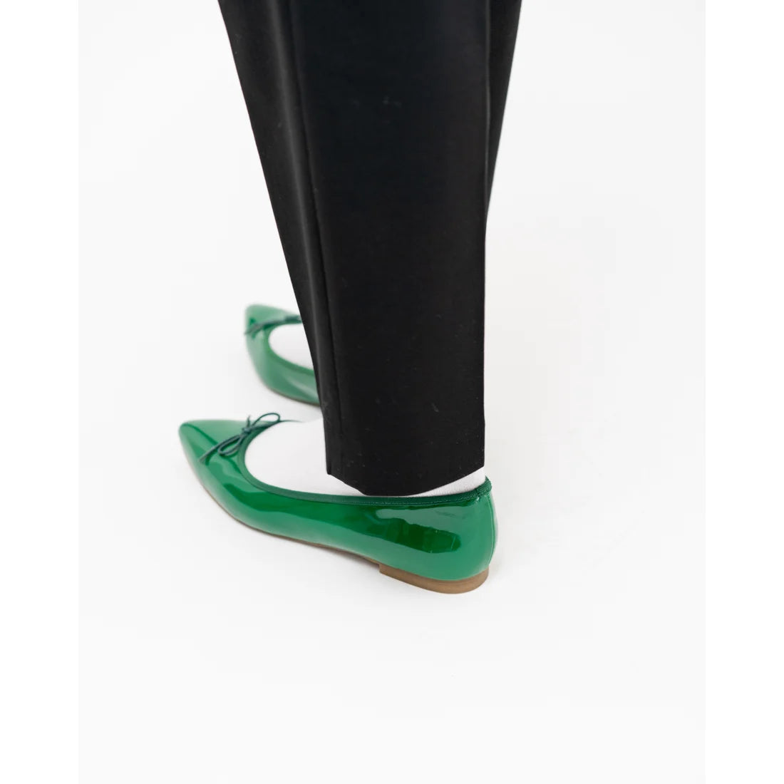 日本製【晴雨兼容】Emma Francis尖頭平底芭蕾舞晴雨鞋(01a-E 111)(Green enamel)（グリーン エナメル）