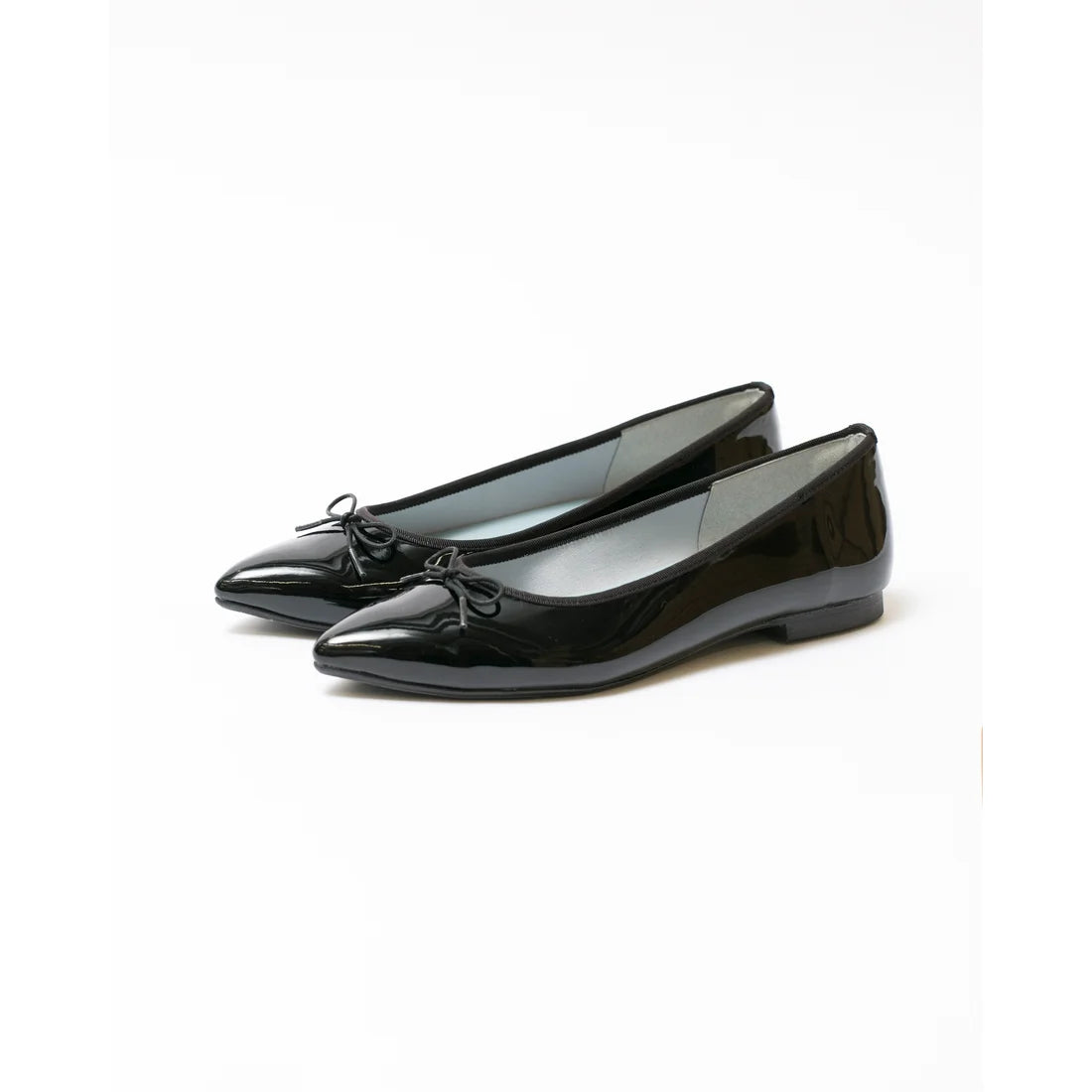 日本製【晴雨兼容】Emma Francis尖頭平底芭蕾舞晴雨鞋(01a-E 101)(Black Enamel)（ブラック エナメル）