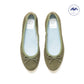 日本製【珍珠色調防水】Emma Francis圓頭平底芭蕾舞鞋(02b-L S147)(Khaki leather suede)（カーキ レザースエード）