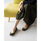 日本製【珍珠色調防水】Emma Francis圓頭平底芭蕾舞鞋(02b-L S147)(Khaki leather suede)（カーキ レザースエード）
