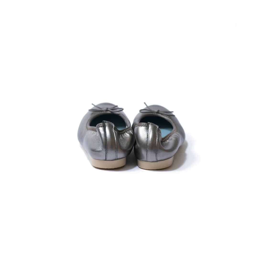 日本製【珍珠色調防水】Emma Francis圓頭平底芭蕾舞鞋( 02b-L M174 )(steel leather mylar)（スチール レザーマイラー）