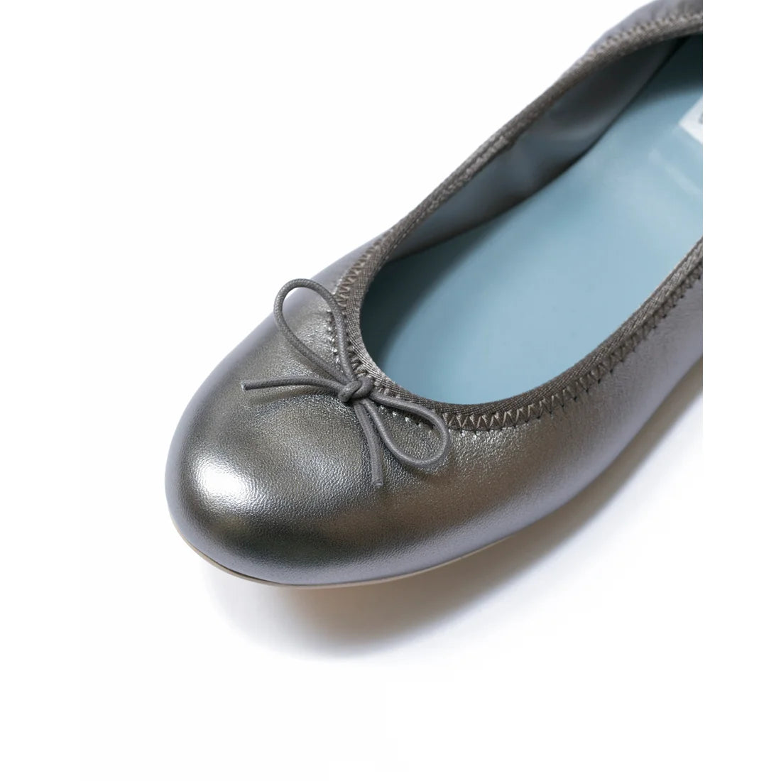 日本製【珍珠色調防水】Emma Francis圓頭平底芭蕾舞鞋( 02b-L M174 )(steel leather mylar)（スチール レザーマイラー）
