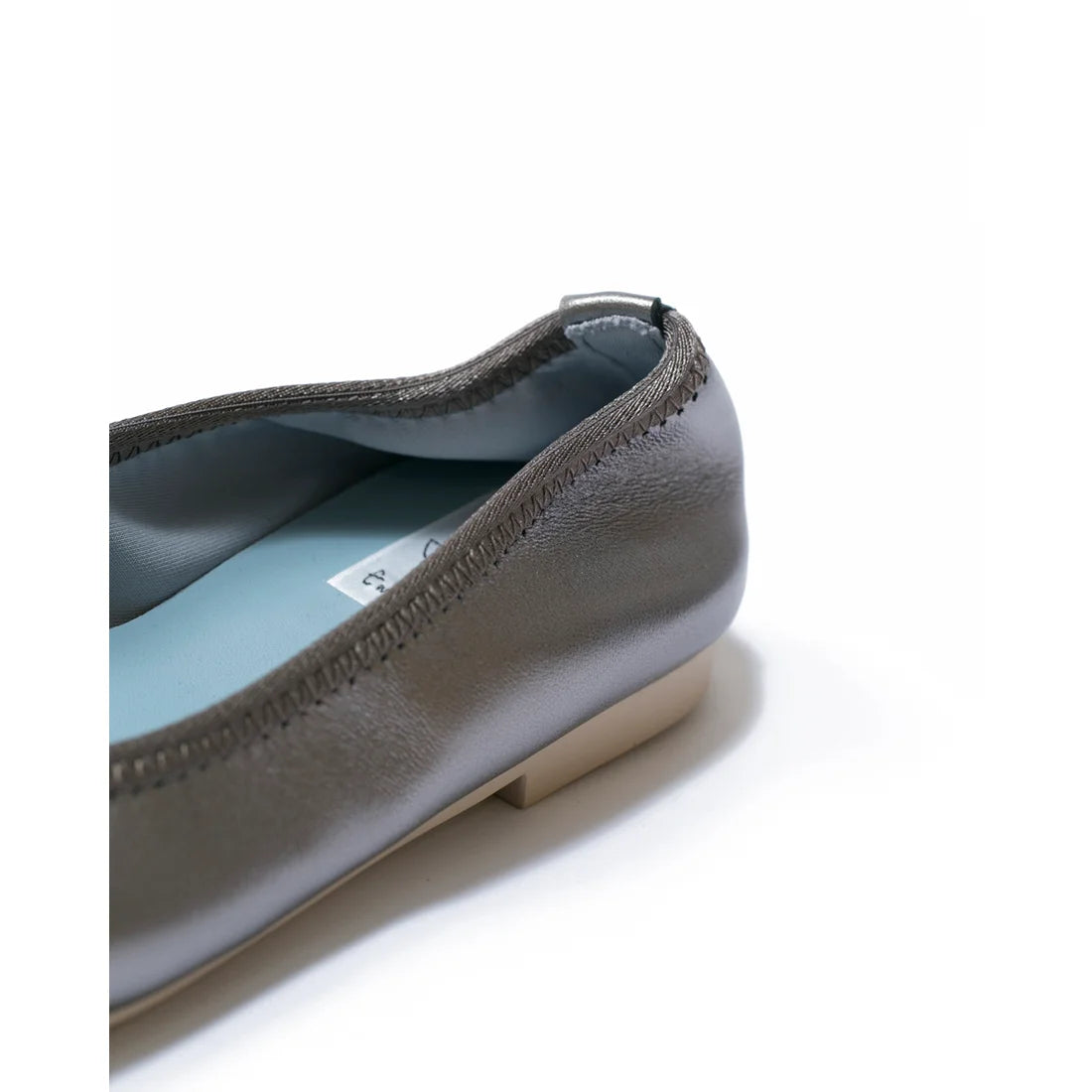 日本製【珍珠色調防水】Emma Francis圓頭平底芭蕾舞鞋( 02b-L M174 )(steel leather mylar)（スチール レザーマイラー）
