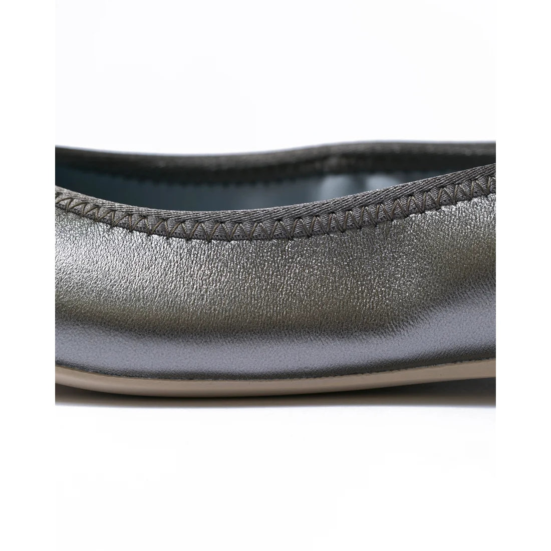 日本製【珍珠色調防水】Emma Francis圓頭平底芭蕾舞鞋( 02b-L M174 )(steel leather mylar)（スチール レザーマイラー）