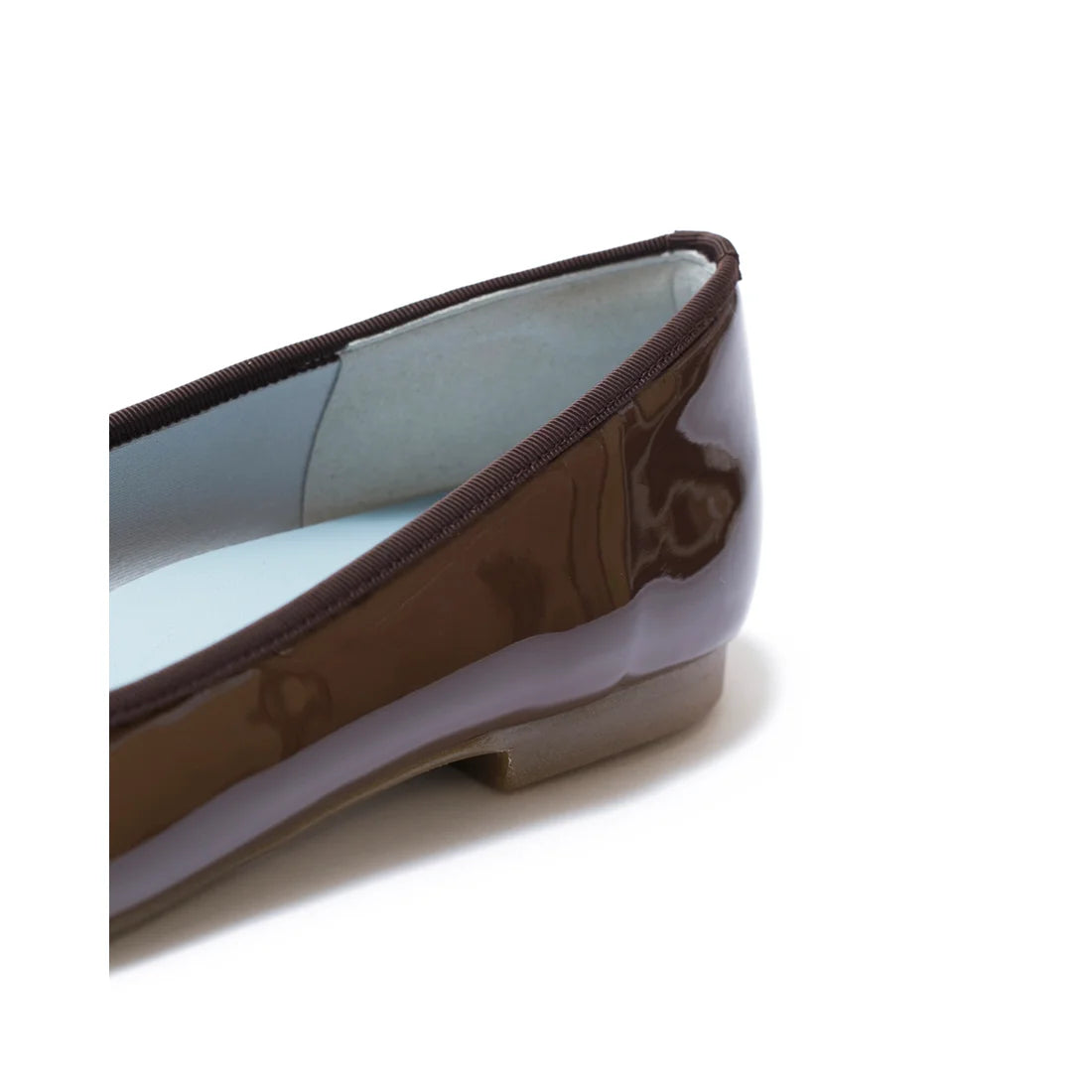 日本製【晴雨兼容】Emma Francis尖頭平底芭蕾舞晴雨鞋(01a-E 105)(Brown Enamel)（ブラウン エナメル）