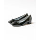日本製【相容雨天】Emma Francis 圓頭3cm跟芭蕾舞鞋(3001a-E 101)(Black enamel)（ブラック エナメル）