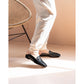 [蘋果皮][防水]Emma Francis 平底樂福鞋（黑蘋果皮滑順）(03c-AP 101)(black apple leather smooth)（ブラック アップルレザースムース）