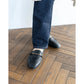[蘋果皮][防水]Emma Francis 平底樂福鞋（黑蘋果皮滑順）(03c-AP 101)(black apple leather smooth)（ブラック アップルレザースムース）