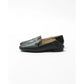 [蘋果皮][防水]Emma Francis 平底樂福鞋（黑蘋果皮滑順）(03c-AP 101)(black apple leather smooth)（ブラック アップルレザースムース）