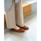 日本製【蘋果皮】【防水】 Emma Francis方頭平底芭蕾舞鞋(03b-AP 186)(Camel Apple Leather Smooth)（キャメル アップルレザースムース）