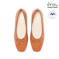 日本製【蘋果皮】【防水】 Emma Francis方頭平底芭蕾舞鞋(03b-AP 186)(Camel Apple Leather Smooth)（キャメル アップルレザースムース）