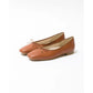 日本製【蘋果皮】【防水】 Emma Francis方頭平底芭蕾舞鞋(03b-AP 186)(Camel Apple Leather Smooth)（キャメル アップルレザースムース）