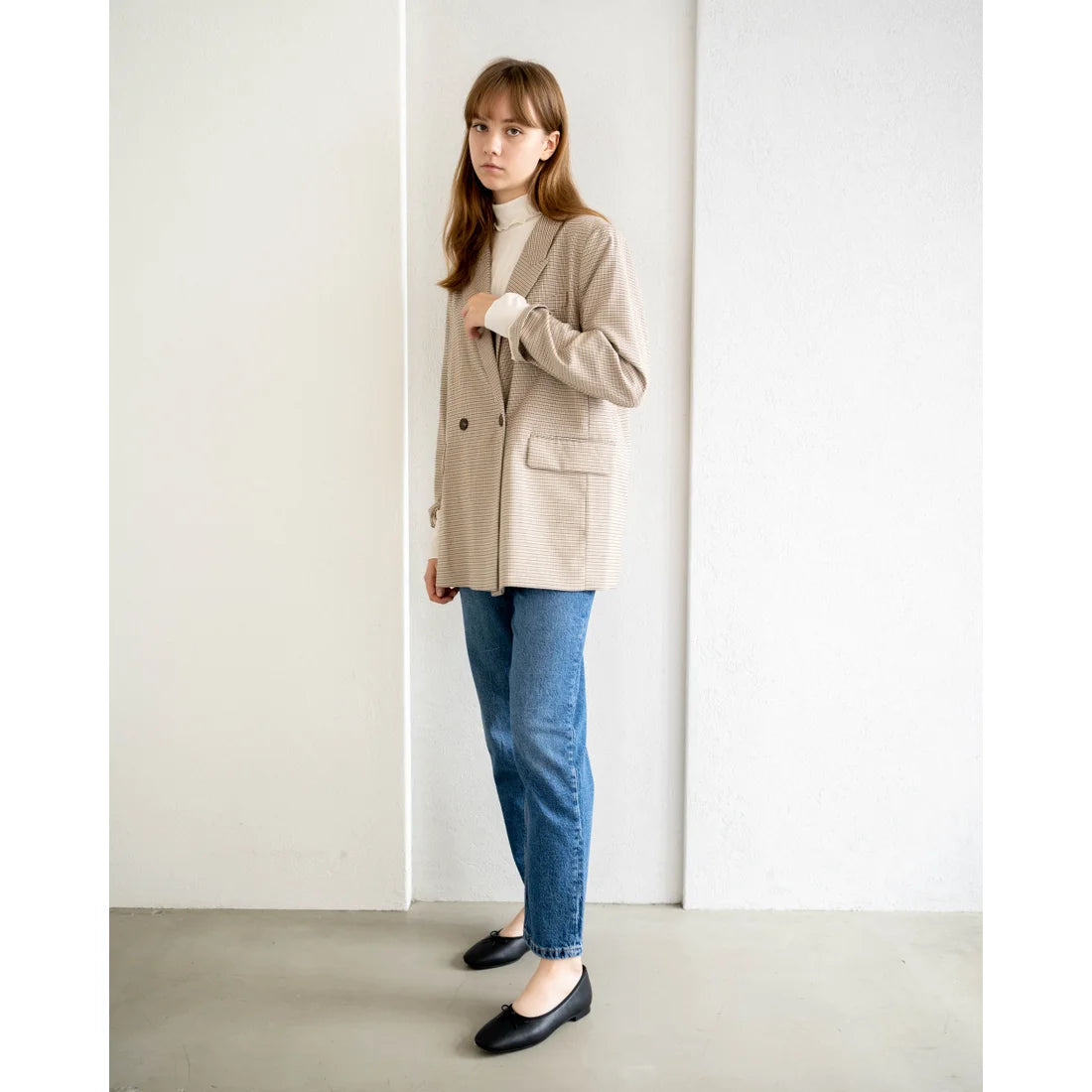 [蘋果皮][防水]Emma Francis 平底芭蕾舞鞋（黑蘋果皮光滑(03b-AP 101)(black apple leather smooth)（ブラック アップルレザースムース）