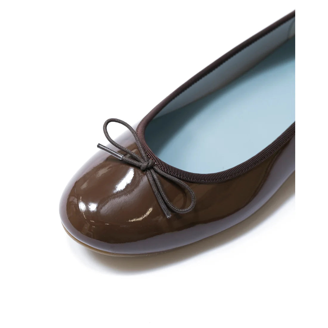 日本製 Emma Francis 圓頭平底芭蕾舞晴雨鞋 (02a-E 105) (Brown Enamel)（ブラウン エナメル）