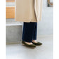 日本製【珍珠色調防水】Emma Francis尖頭平底芭蕾舞鞋 (01b-L S147) (Khaki leather suede)（カーキ レザースエード）