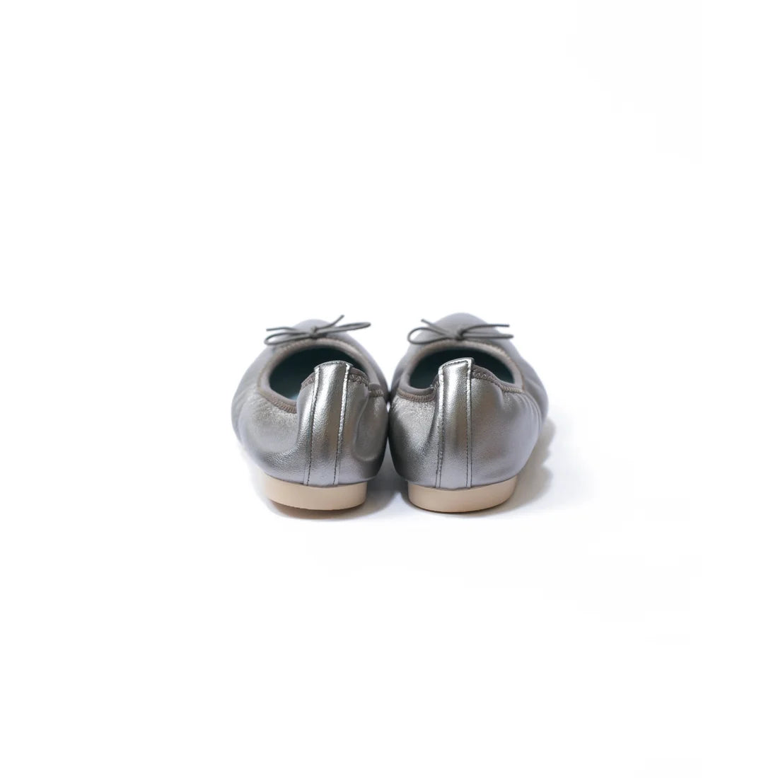 日本製【珍珠色調防水】Emma Francis尖頭平底芭蕾舞鞋(01b-L M174 )(steel leather mylar)（スチール レザーマイラー）