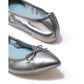 日本製【珍珠色調防水】Emma Francis尖頭平底芭蕾舞鞋(01b-L M174 )(steel leather mylar)（スチール レザーマイラー）