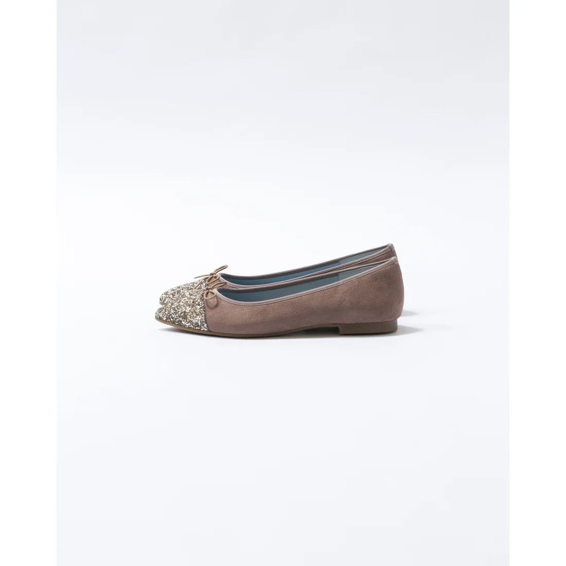日本製 Emma Francis 絨面革尖頭平底芭蕾舞鞋 (01l-S 155)(Charcoal gray suede)（チャコールグレー スエード）