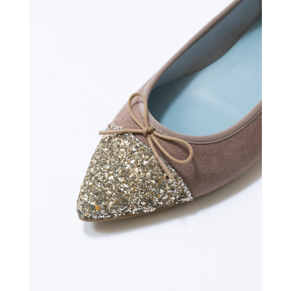 日本製 Emma Francis 絨面革尖頭平底芭蕾舞鞋 (01l-S 155)(Charcoal gray suede)（チャコールグレー スエード）