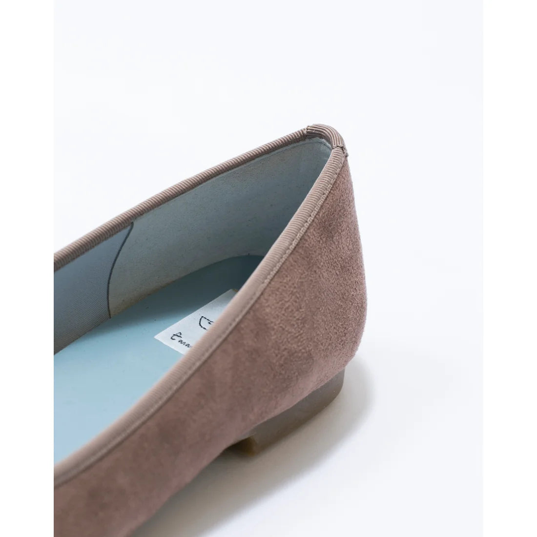 日本製 Emma Francis 絨面革尖頭平底芭蕾舞鞋 (01l-S 155)(Charcoal gray suede)（チャコールグレー スエード）
