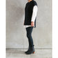 日本製Emma Francis 繫帶疊跟靴（黑色滑順）(9005-P 101)(black smooth)(ブラック スムース）