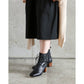 日本製Emma Francis 繫帶疊跟靴（黑色滑順）(9005-P 101)(black smooth)(ブラック スムース）