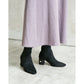 日本製Emma Francis 珍珠跟針織靴（黑色絨面革）(9006-S 101)(black suede)(ブラック スエード）
