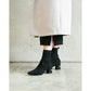 日本製Emma Francis 珍珠跟針織靴（黑色絨面革）(9006-S 101)(black suede)(ブラック スエード）