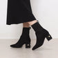 日本製Emma Francis 珍珠跟針織靴（黑色絨面革）(9006-S 101)(black suede)(ブラック スエード）