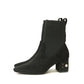 日本製Emma Francis 珍珠跟針織靴（黑色絨面革）(9006-S 101)(black suede)(ブラック スエード）