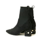 日本製Emma Francis 珍珠跟針織靴（黑色絨面革）(9006-S 101)(black suede)(ブラック スエード）