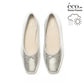 日本製【蘋果皮】【防水】 Emma Francis方頭平底芭蕾舞鞋( 03b-AP 162 )(Silver Apple Leather Smooth)（シルバー アップルレザースムース）