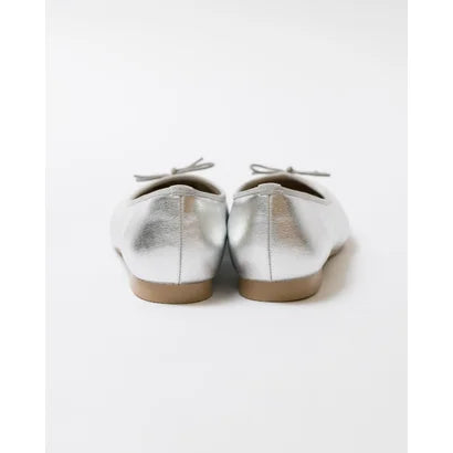 日本製【蘋果皮】【防水】 Emma Francis方頭平底芭蕾舞鞋( 03b-AP 162 )(Silver Apple Leather Smooth)（シルバー アップルレザースムース）
