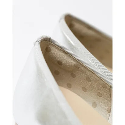 日本製【蘋果皮】【防水】 Emma Francis方頭平底芭蕾舞鞋( 03b-AP 162 )(Silver Apple Leather Smooth)（シルバー アップルレザースムース）