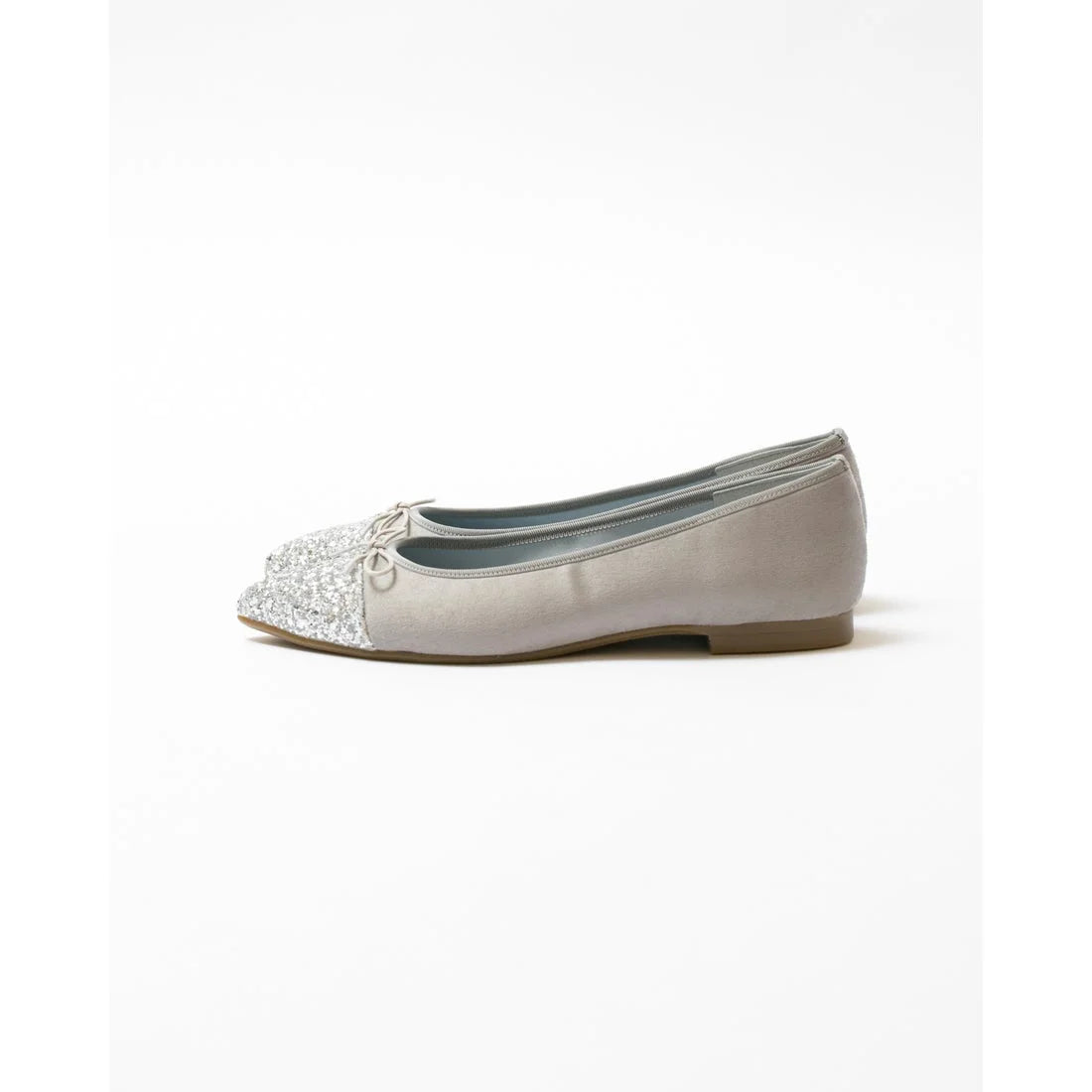日本製 Emma Francis 絨面革尖頭平底芭蕾舞鞋 (01l-S 152)(light gray suede)(ライトグレー スエード）
