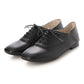 日本製 【蘋果皮】【防水】Emma Francis平底繫帶鞋（黑蘋果皮光滑）(03d-AP 101)(black apple leather smooth)(ブラック アップルレザースムース）