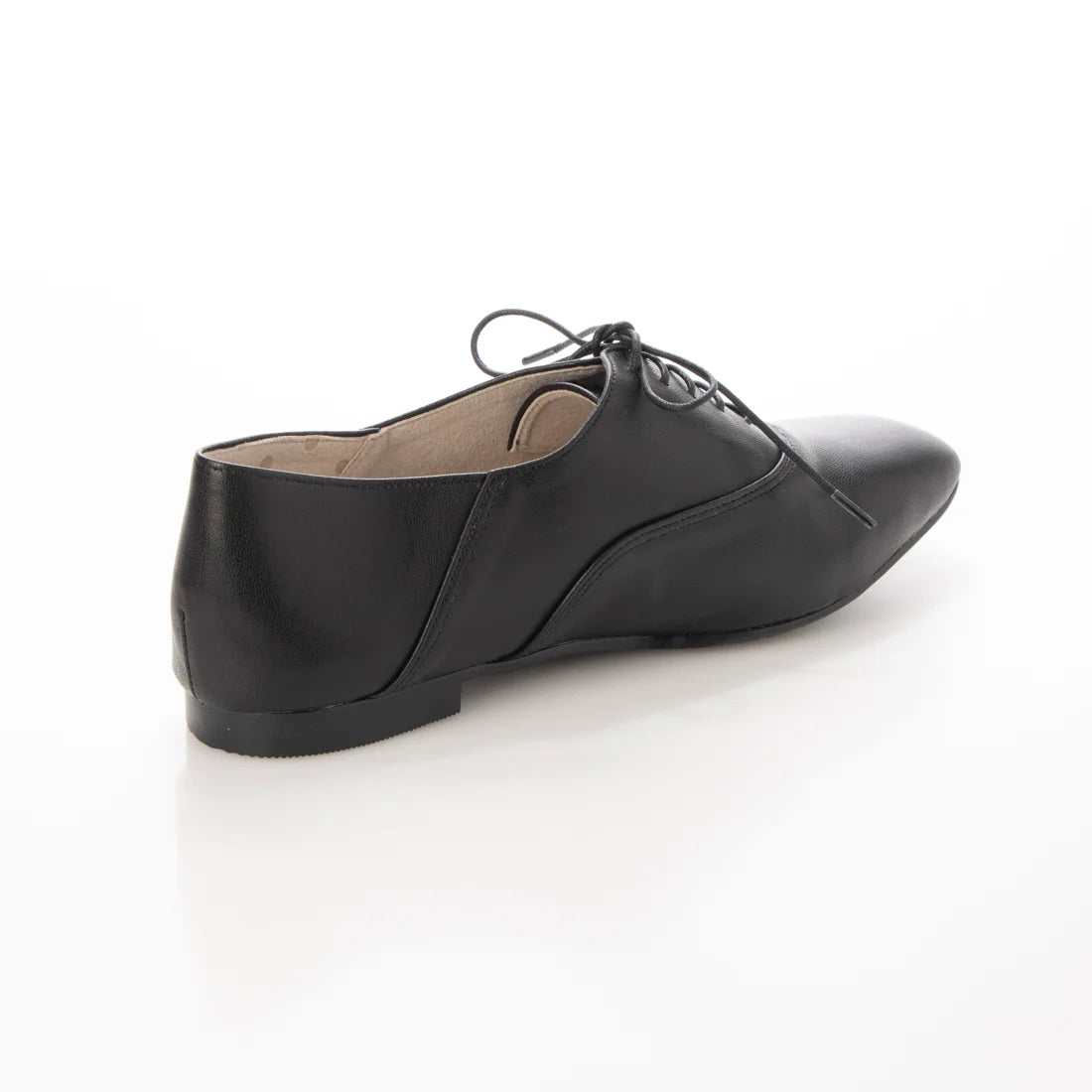 日本製 【蘋果皮】【防水】Emma Francis平底繫帶鞋（黑蘋果皮光滑）(03d-AP 101)(black apple leather smooth)(ブラック アップルレザースムース）