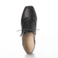 日本製 【蘋果皮】【防水】Emma Francis平底繫帶鞋（黑蘋果皮光滑）(03d-AP 101)(black apple leather smooth)(ブラック アップルレザースムース）