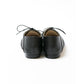 日本製 【蘋果皮】【防水】Emma Francis平底繫帶鞋（黑蘋果皮光滑）(03d-AP 101)(black apple leather smooth)(ブラック アップルレザースムース）