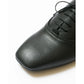 日本製 【蘋果皮】【防水】Emma Francis平底繫帶鞋（黑蘋果皮光滑）(03d-AP 101)(black apple leather smooth)(ブラック アップルレザースムース）