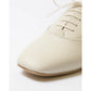 日本製 【蘋果皮】【防水】Emma Francis平底繫帶鞋（象牙蘋果皮光滑）(03d-AP 177)(ivory apple leather smooth)(アイボリー アップルレザースムース）