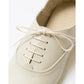 日本製 【蘋果皮】【防水】Emma Francis平底繫帶鞋（象牙蘋果皮光滑）(03d-AP 177)(ivory apple leather smooth)(アイボリー アップルレザースムース）
