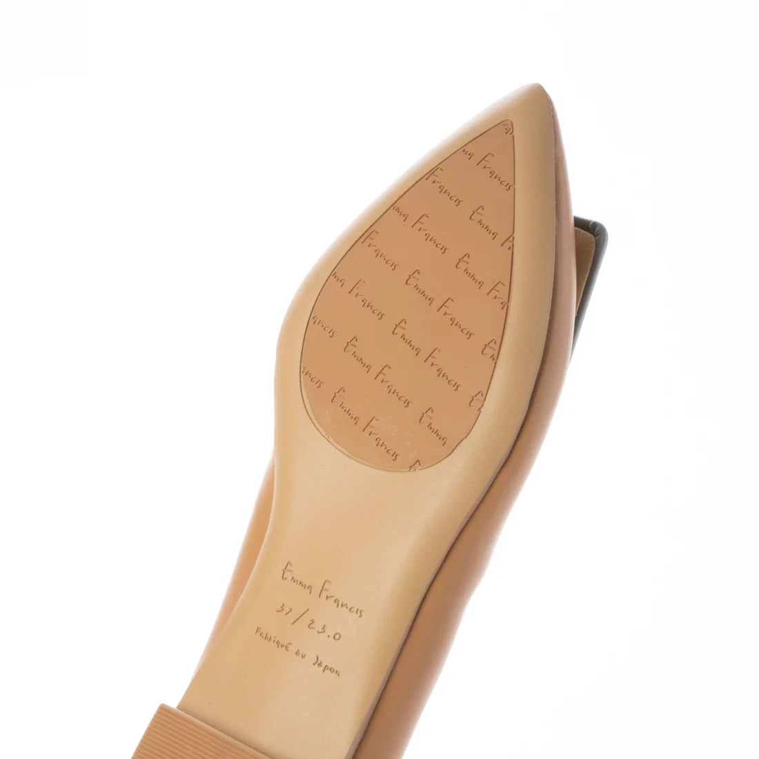 日本製 Emma Francis 平底 Bijou 皮帶高跟鞋（米色光滑）(01q-P 108)(beige smooth)(ベージュ スムース）