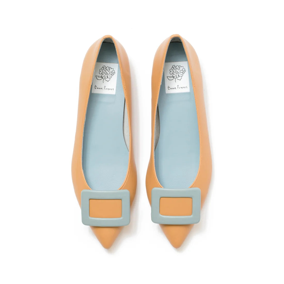 日本製 Emma Francis 平底 Bijou 皮帶高跟鞋（米色光滑）(01q-P 108)(beige smooth)(ベージュ スムース）