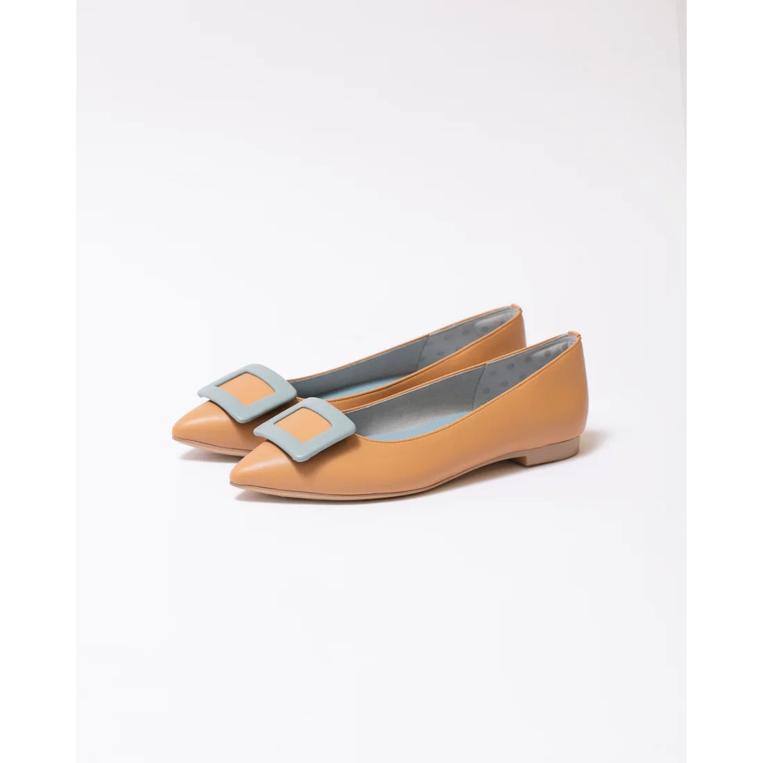 日本製 Emma Francis 平底 Bijou 皮帶高跟鞋（米色光滑）(01q-P 108)(beige smooth)(ベージュ スムース）