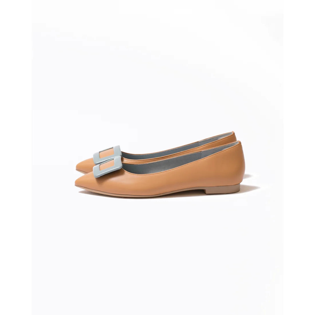 日本製 Emma Francis 平底 Bijou 皮帶高跟鞋（米色光滑）(01q-P 108)(beige smooth)(ベージュ スムース）