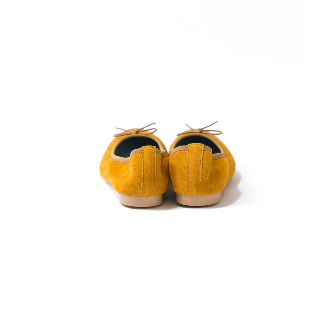 日本製【珍珠色調防水】Emma Francis圓頭平底芭蕾舞鞋(02b-L 132)(Mustard leather suede)（マスタード レザースエード）